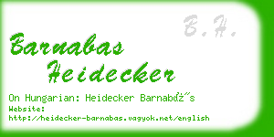 barnabas heidecker business card